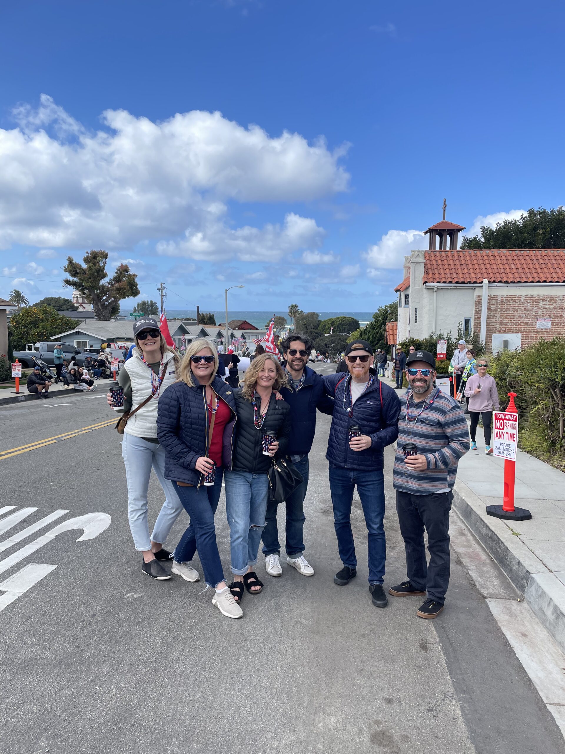 Michael Kovach walking in the Laguna Beach Patriot's Day Parade – Showing community support and advocating for the village of South Laguna.